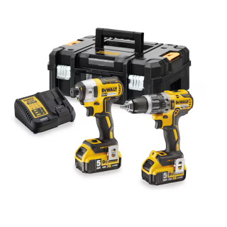 DEWALT Zestaw dwóch elektronarzędzi akumulatorowych 18 V 2x5Ah DCK266P2T-QW