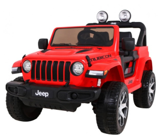 Pojazd na akumulator Jeep Wrangler Rubicon 4x4 - Czerwony