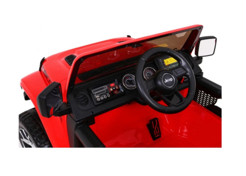 Pojazd na akumulator Jeep Wrangler Rubicon 4x4 - Czerwony