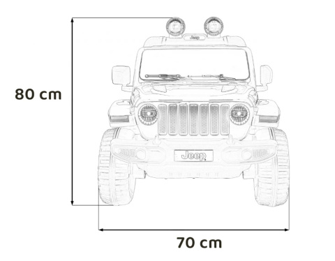 Pojazd na akumulator Jeep Wrangler Rubicon 4x4 - Czerwony