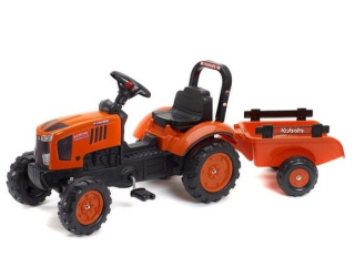 Traktor Kubota z przyczepą FALK