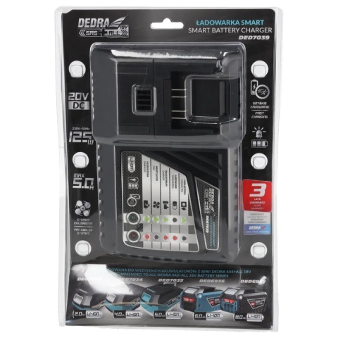 Smart Ładowarka, zasilacz DEDRA 18V 125 W