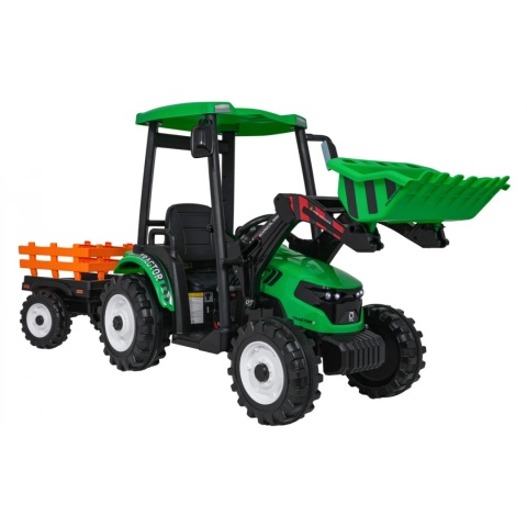 Pojazd MEGA Traktor Z Przyczepką Zielony