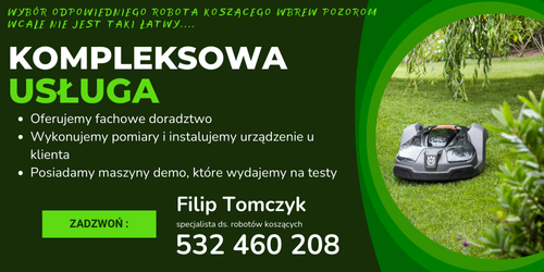 montaż robota koszącego